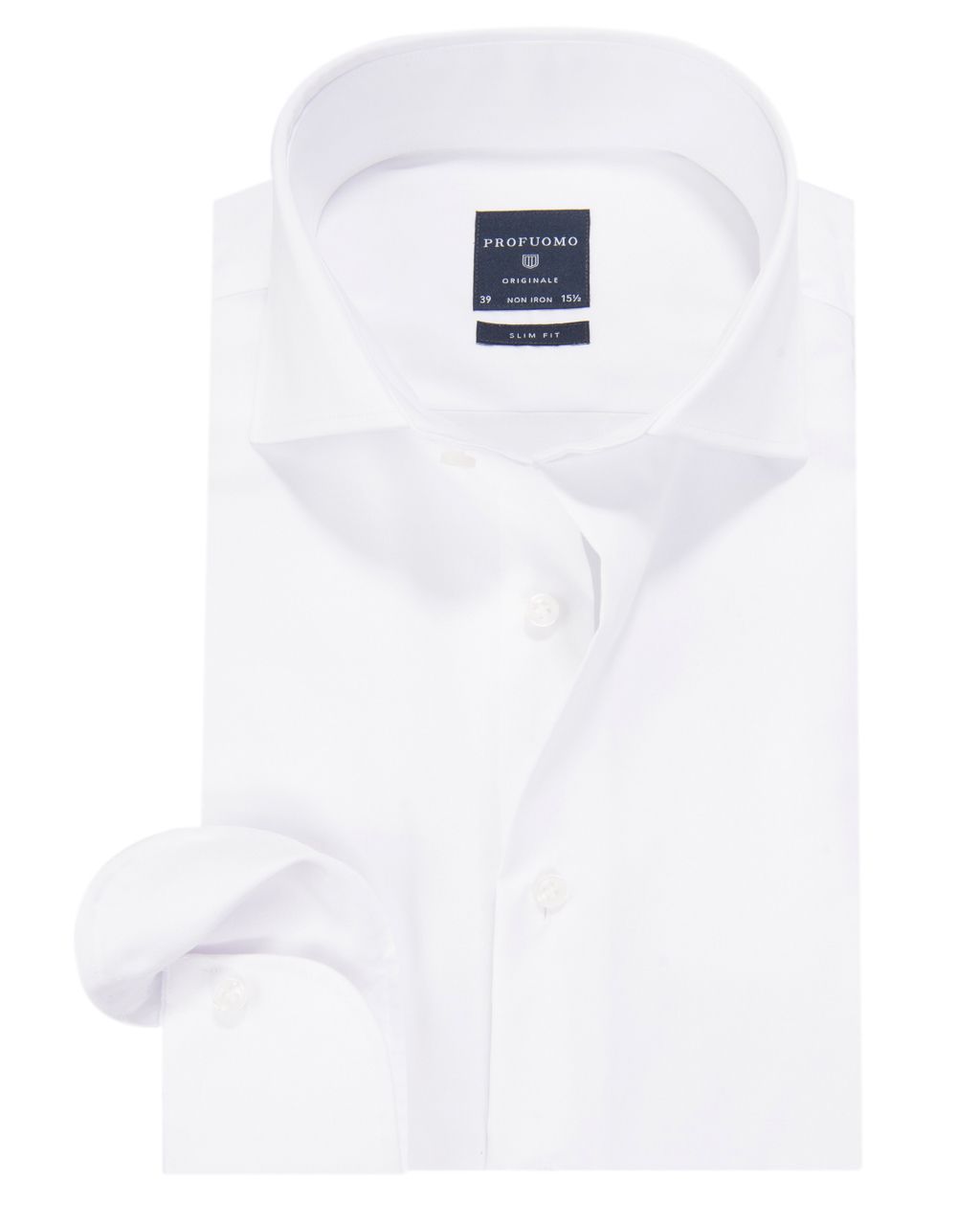 Profuomo Slim fit Overhemd Extra LM Wit 009038-01-37