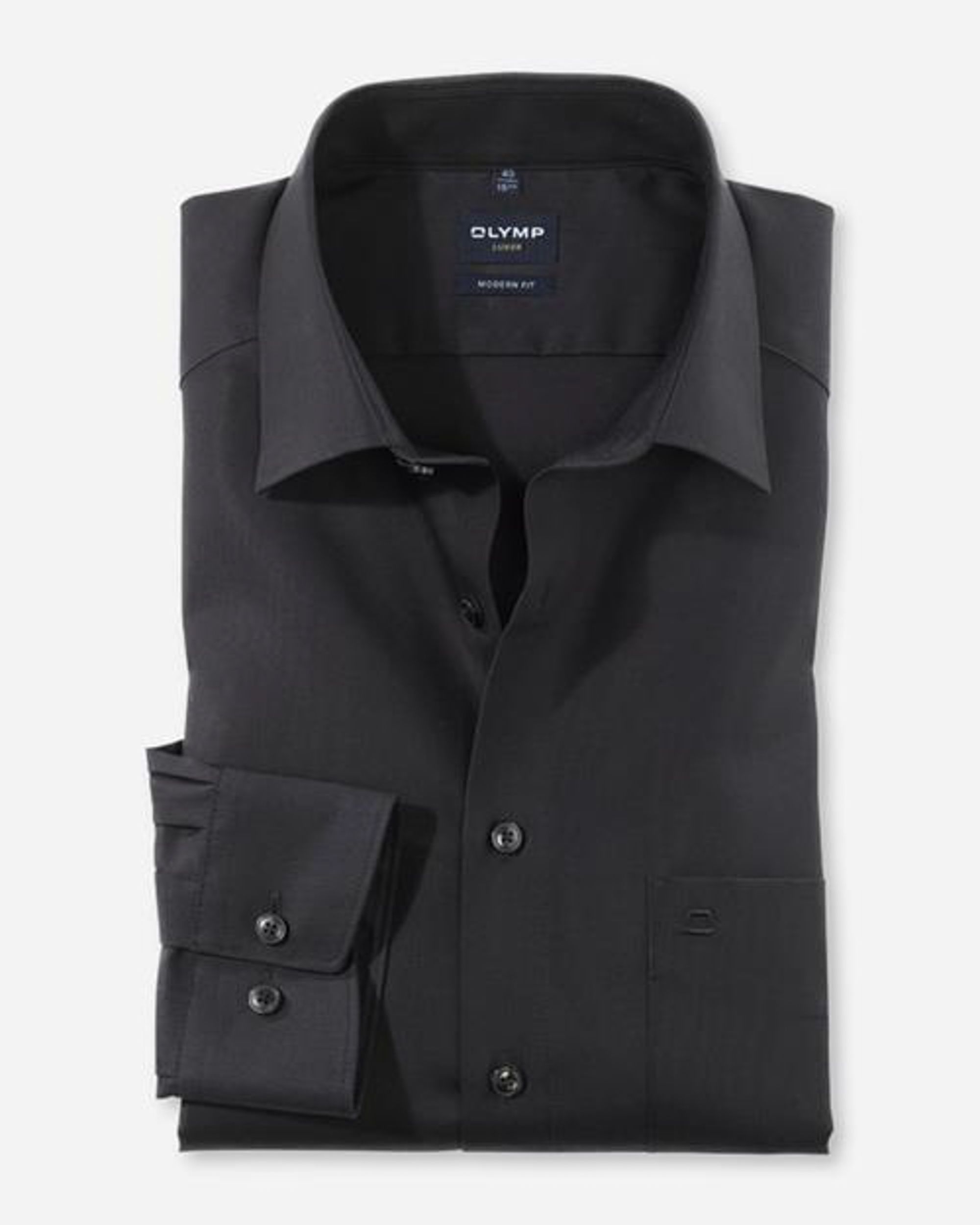 Olymp Luxor Modern Fit Overhemd LM Zwart 011432-10-37