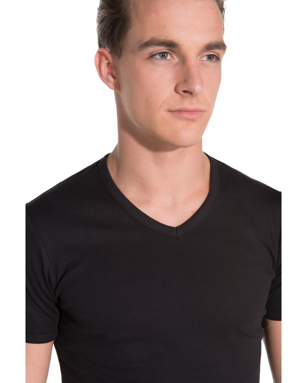 Garage Slim fit T-shirt V-hals Zwart 014015-10-L