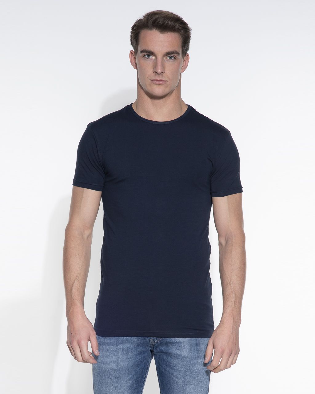 Garage Slim fit T-shirt Ronde hals Donker blauw 014016-31-L