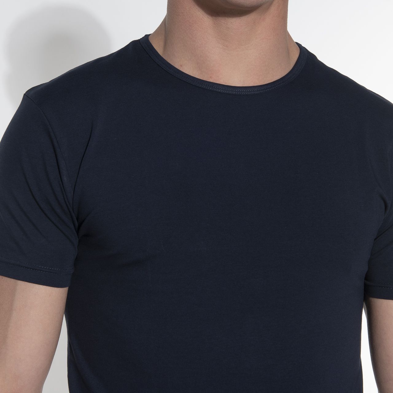 Garage Slim fit T-shirt Ronde hals Donker blauw 014016-31-L