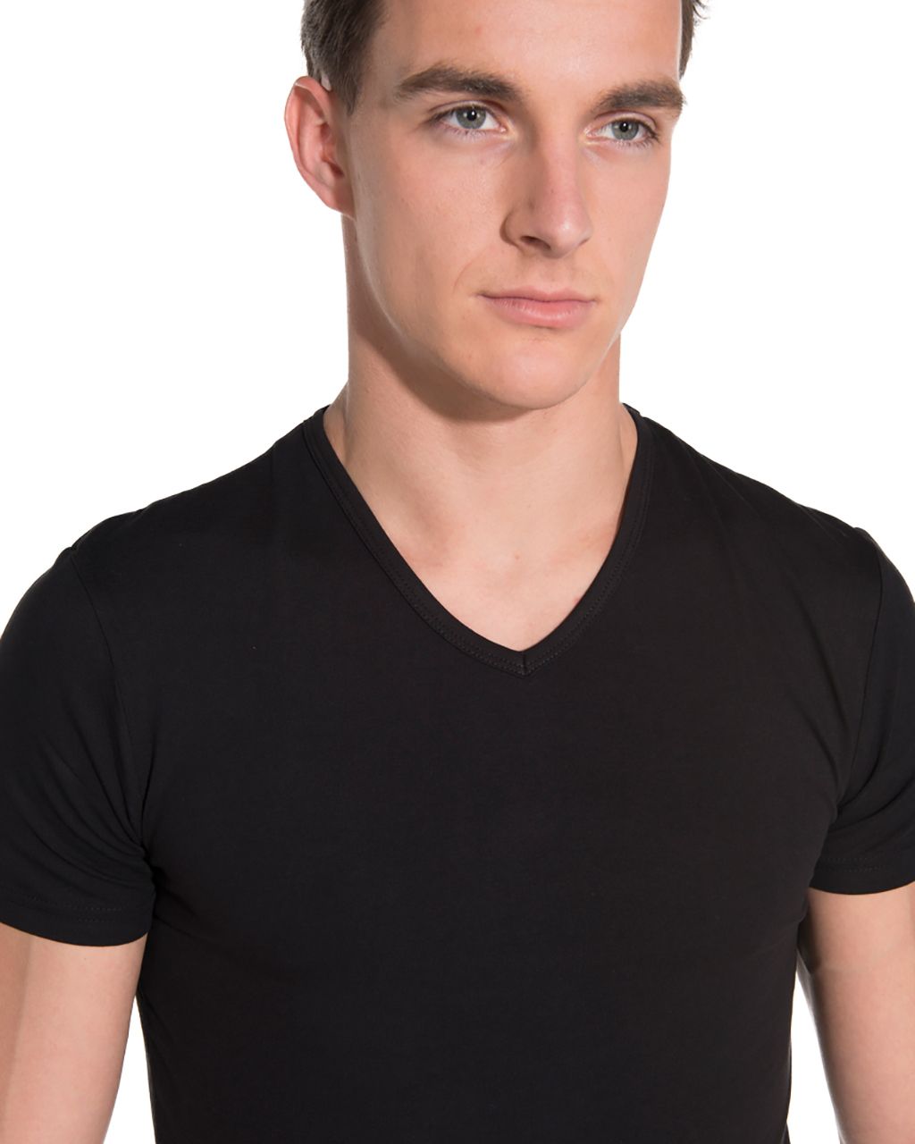 Garage Slim fit T-shirt V-hals Zwart 014017-10-L