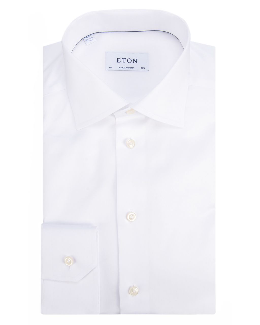 ETON Contemporary fit Overhemd LM Wit 017510-01-37