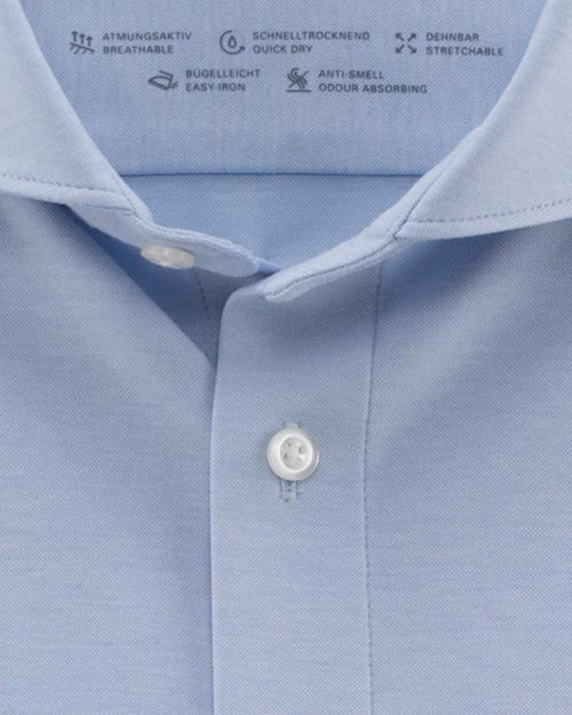 OLYMP 24/7 Modern Fit Overhemd LM Blauw 029718-32-37