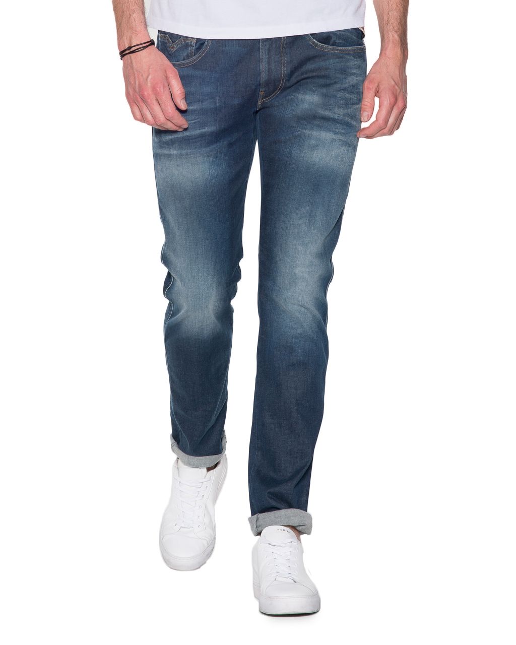 Replay Anbass Hyperflex Jeans Blauw 036743-32-28/32