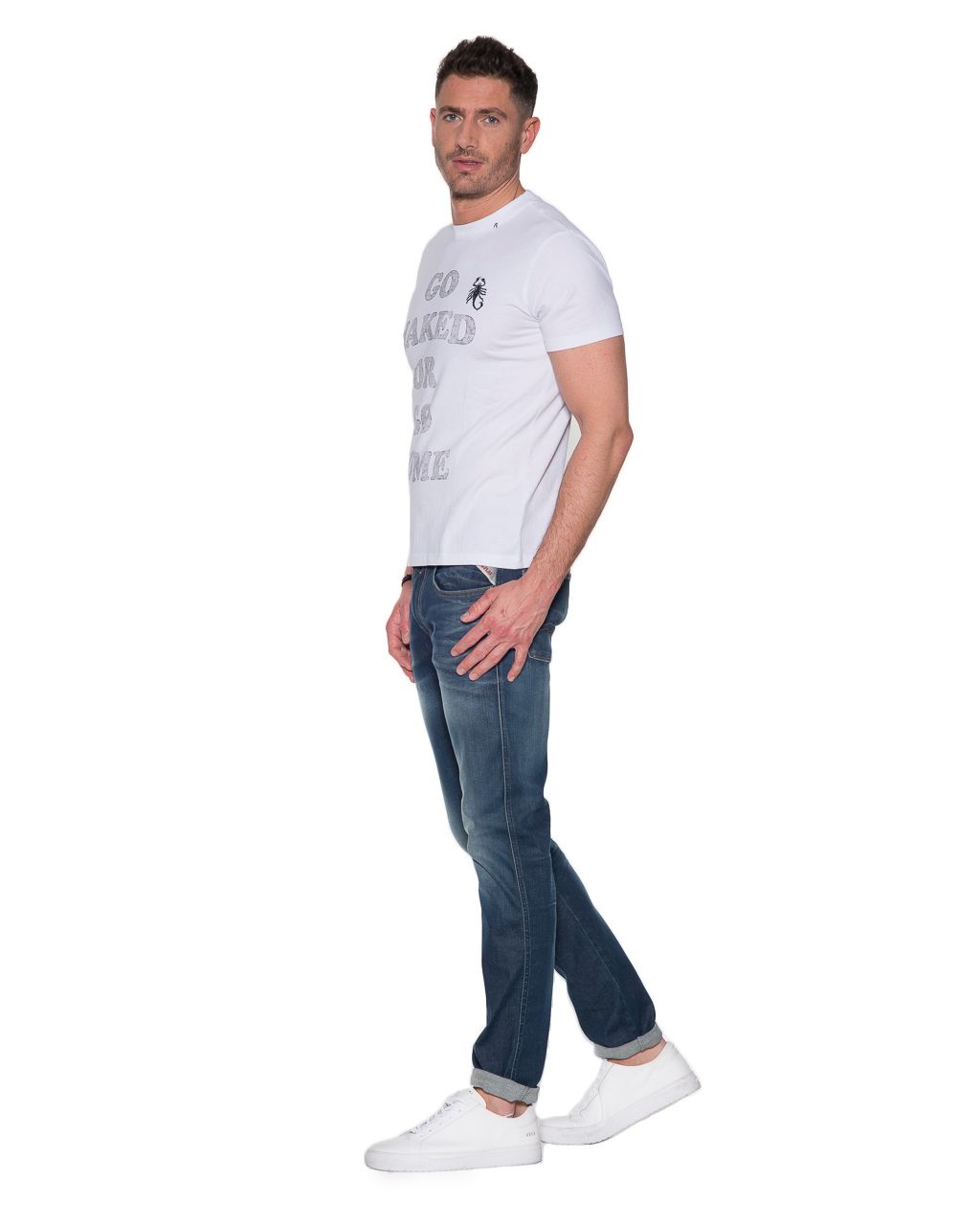 Replay Anbass Hyperflex Jeans Blauw 036743-32-28/32