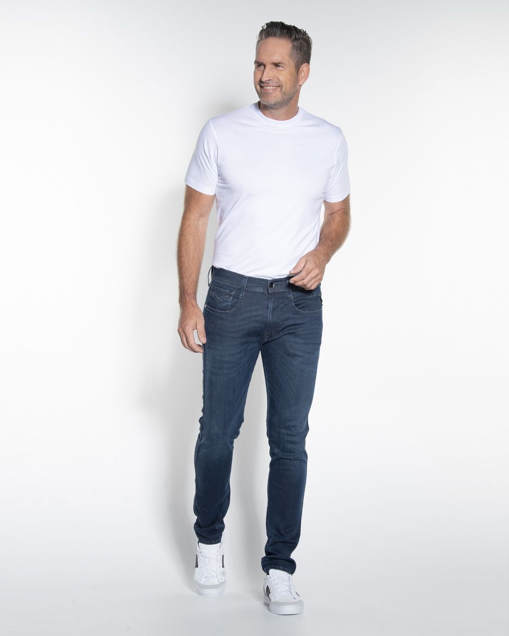 Replay Anbass Hyperflex Jeans Blauw 036744-32-27/34