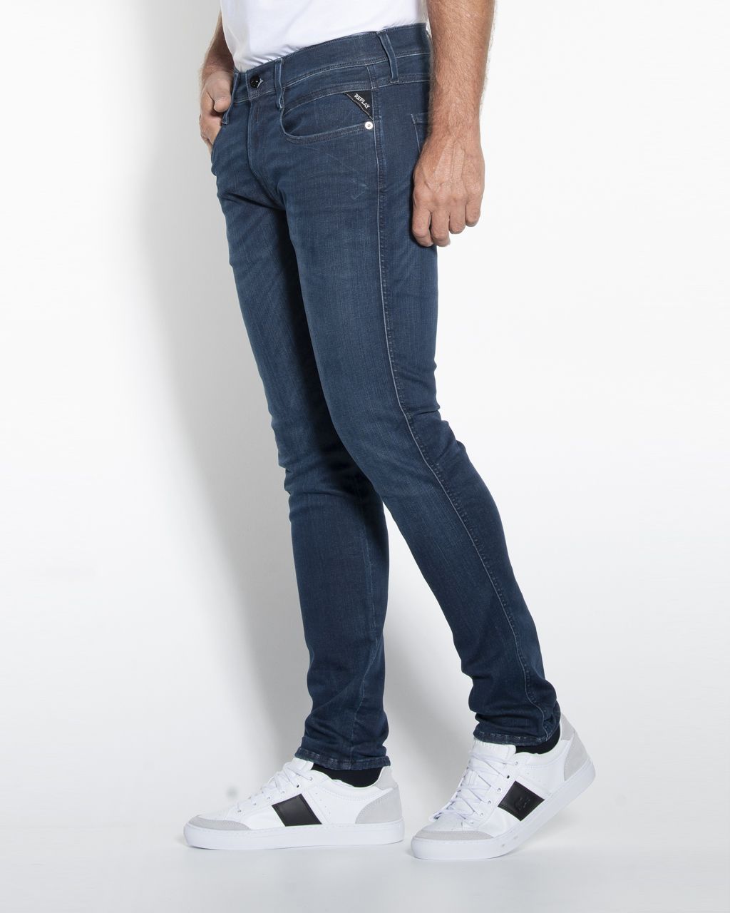 Replay Anbass Hyperflex Jeans Blauw 036744-32-27/34