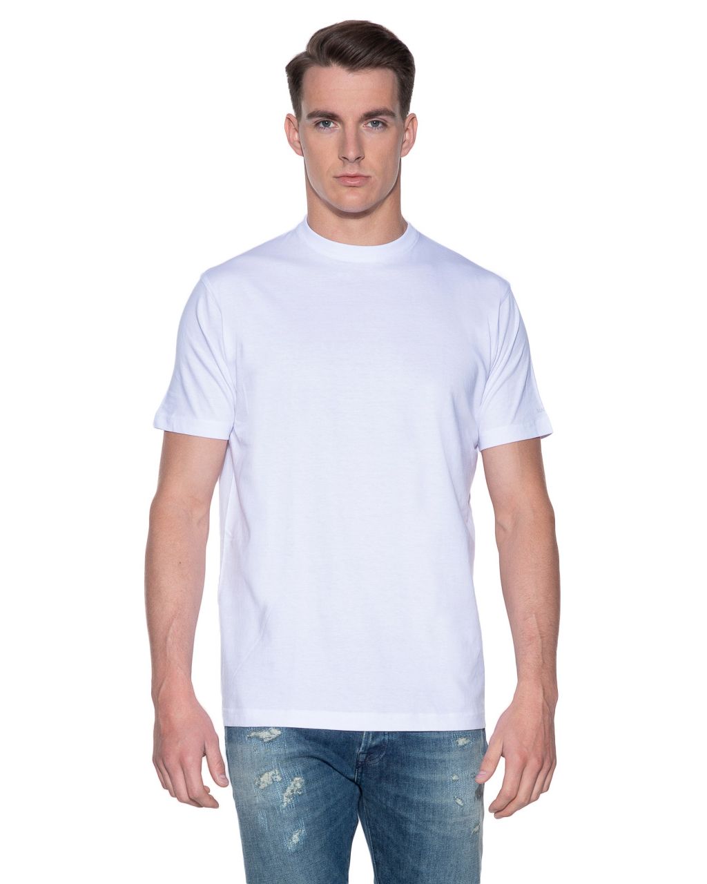 Slater Regular fit T-shirt Ronde hals 2-pack Wit 038183-01-L