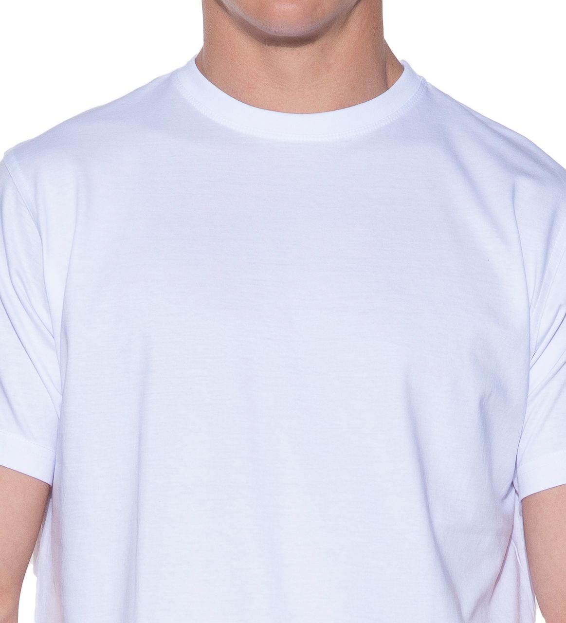 Slater Regular fit Extra long T-shirt Ronde hals Wit 038184-01-4XL
