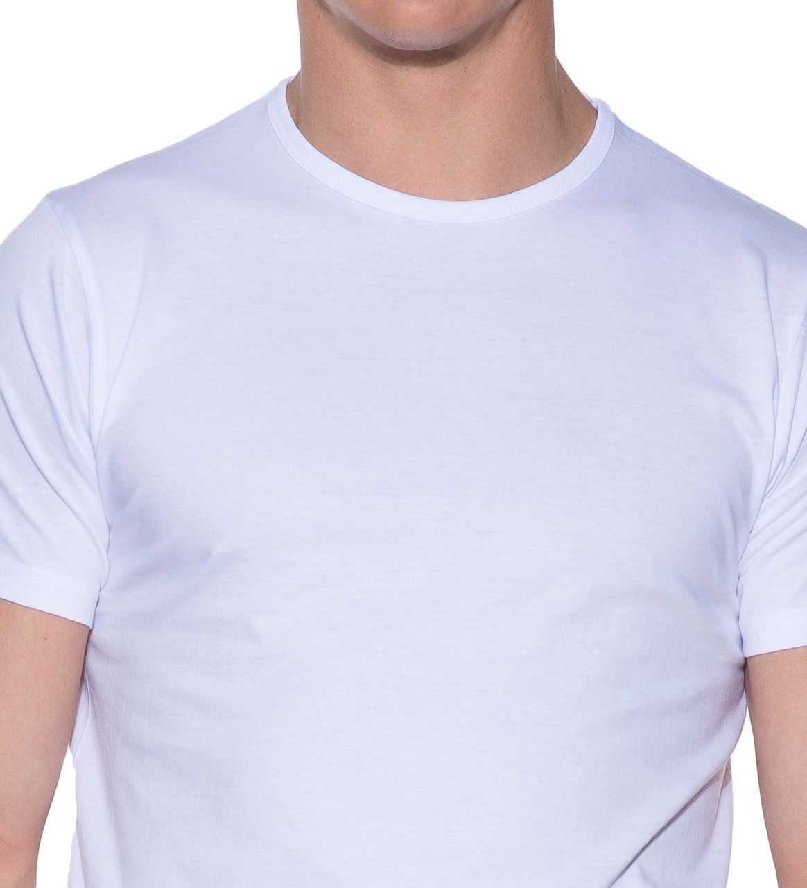 Slater Regular fit T-shirt Ronde hals 2-pack Wit 038189-01-L