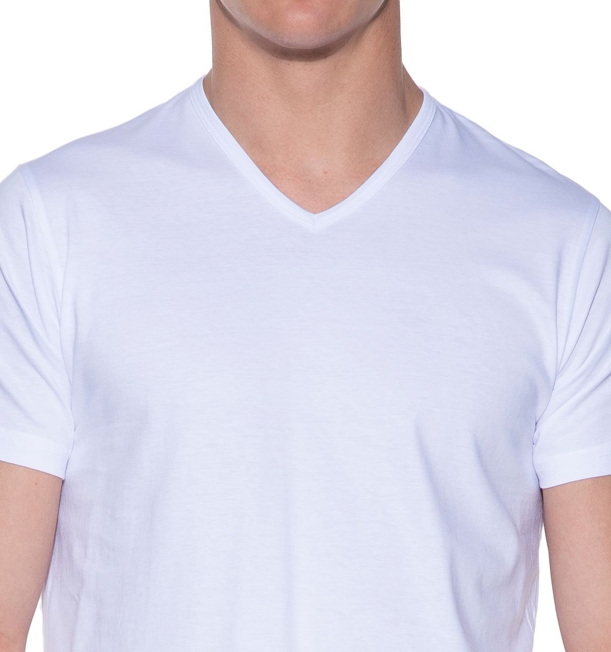 Slater Regular fit T-shirt V-hals 2-pack Wit 038190-01-L