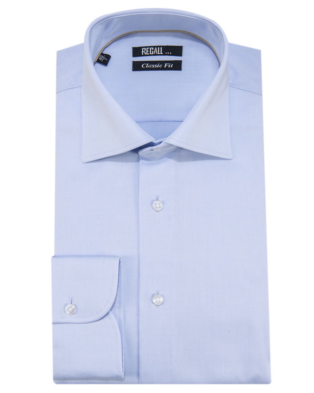 Recall Classic fit Overhemd Extra lange mouwen Lichtblauw uni 043487-000-39