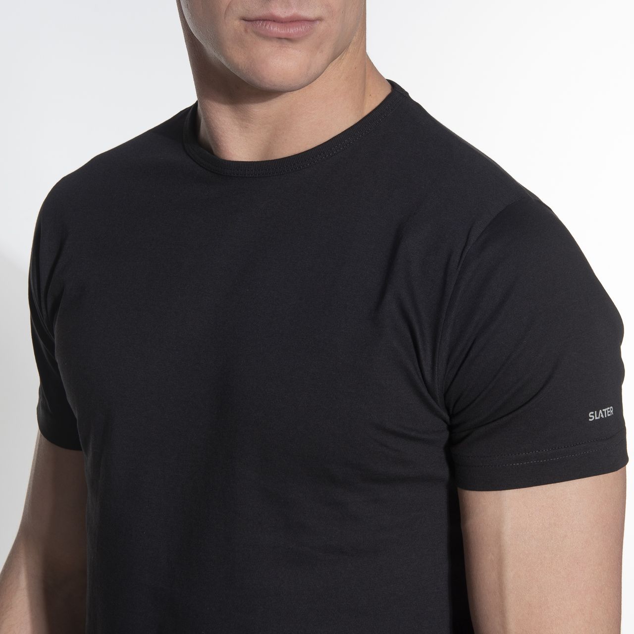 Slater Regular fit T-shirt Ronde hals 2-pack Zwart 044476-000-L