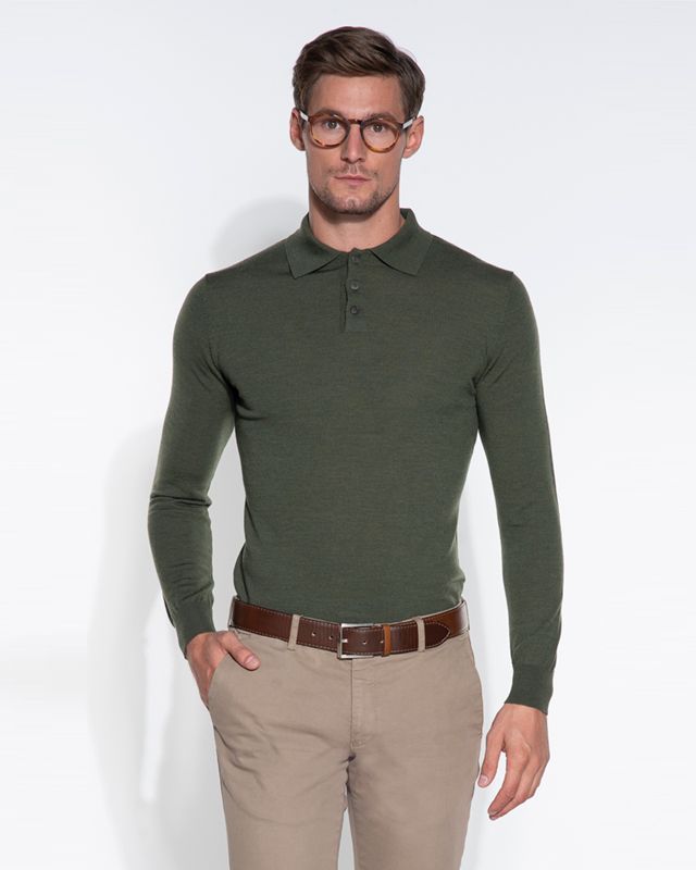 Dutch Dandies Moore Polo LM Donkergroen 044526-480-L