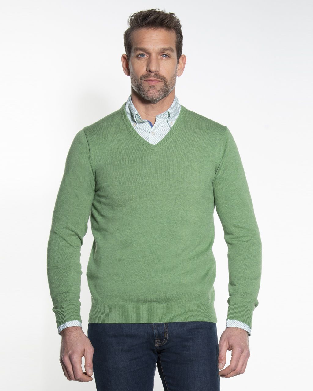 Campbell Trui V-hals Lichtgroen 044530-420-L