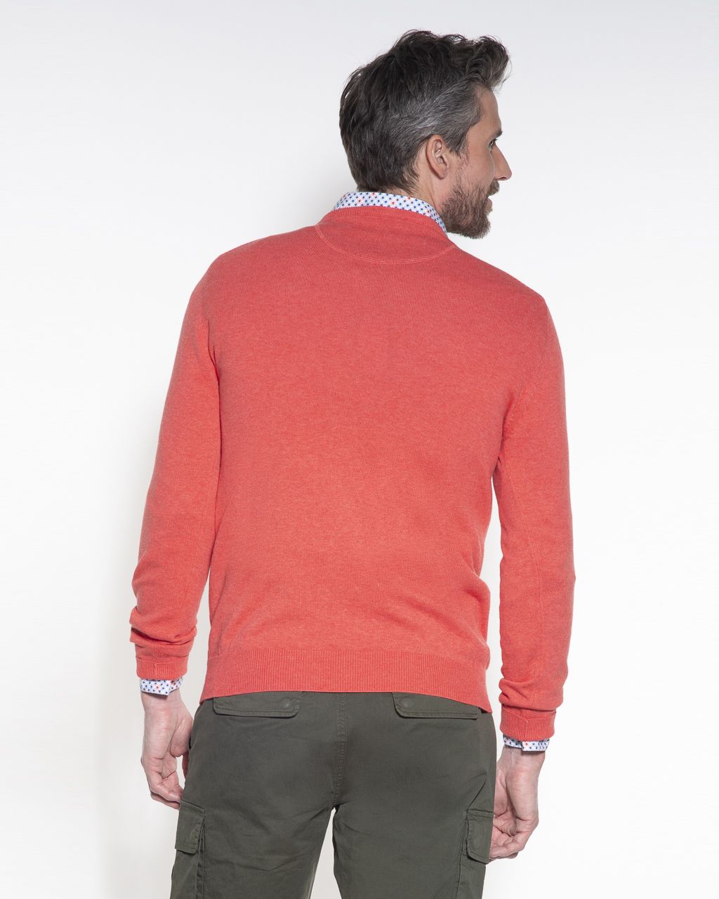 Campbell Trui V-hals Lichtrood uni 044530-611-L