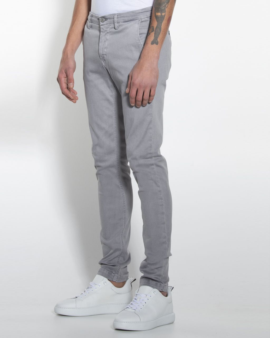 Replay Zeumar Hyperflex Chino Midden grijs uni 045739-009-28