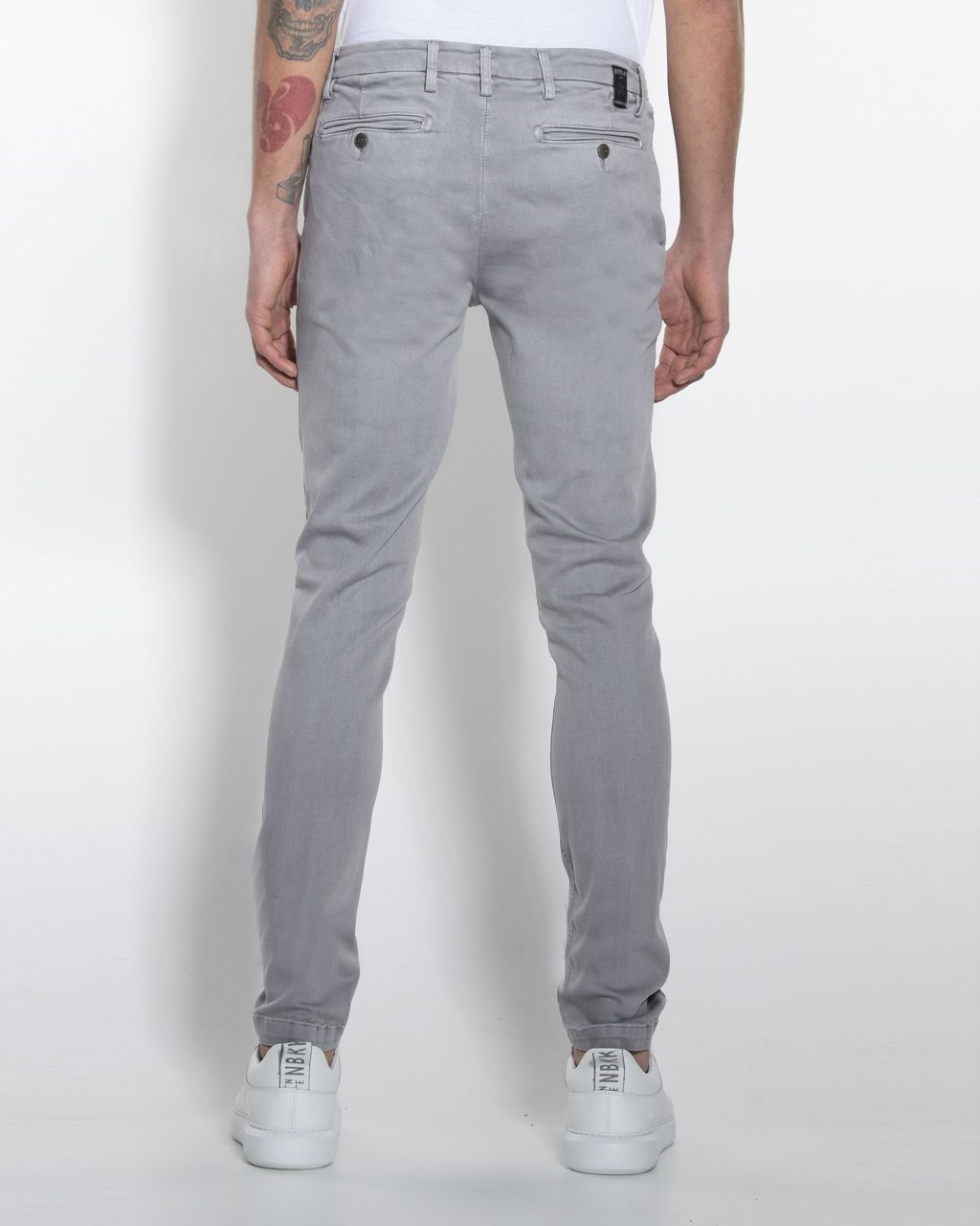 Replay Zeumar Hyperflex Chino Midden grijs uni 045739-009-28