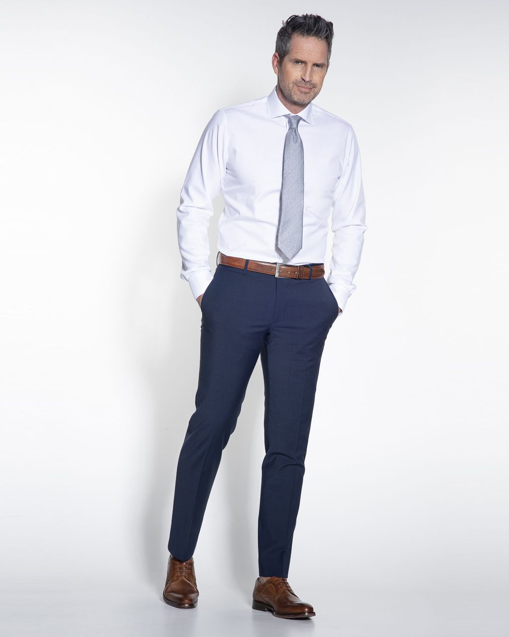 Pierre Cardin Future Flex Mix & Match Pantalon Donker blauw 046825-001-102