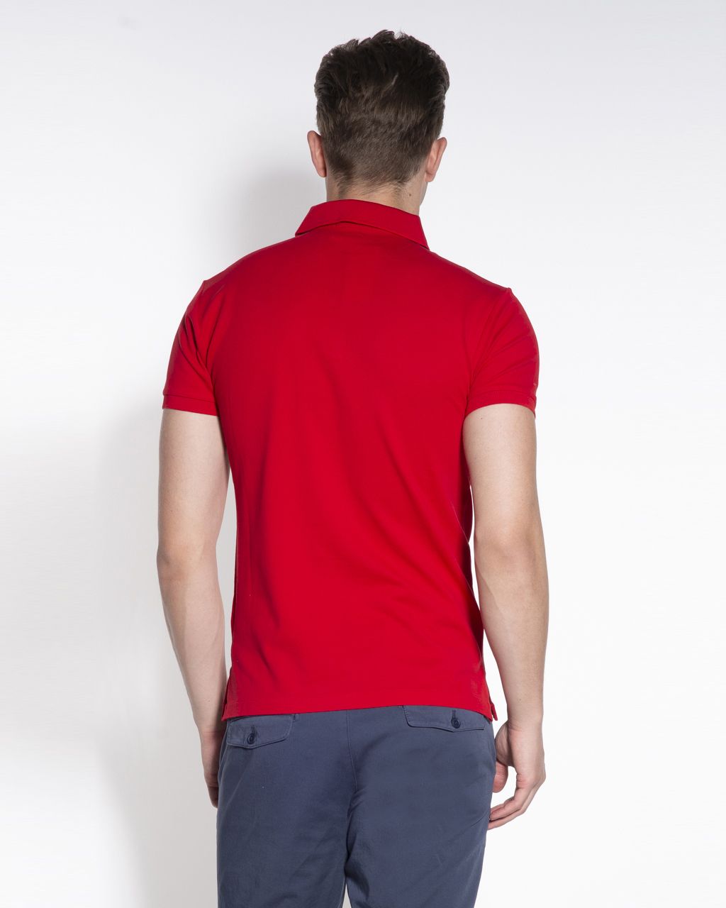 Polo Ralph Lauren Slim Fit Stretch Mesh Polo KM Rood 047432-002-L