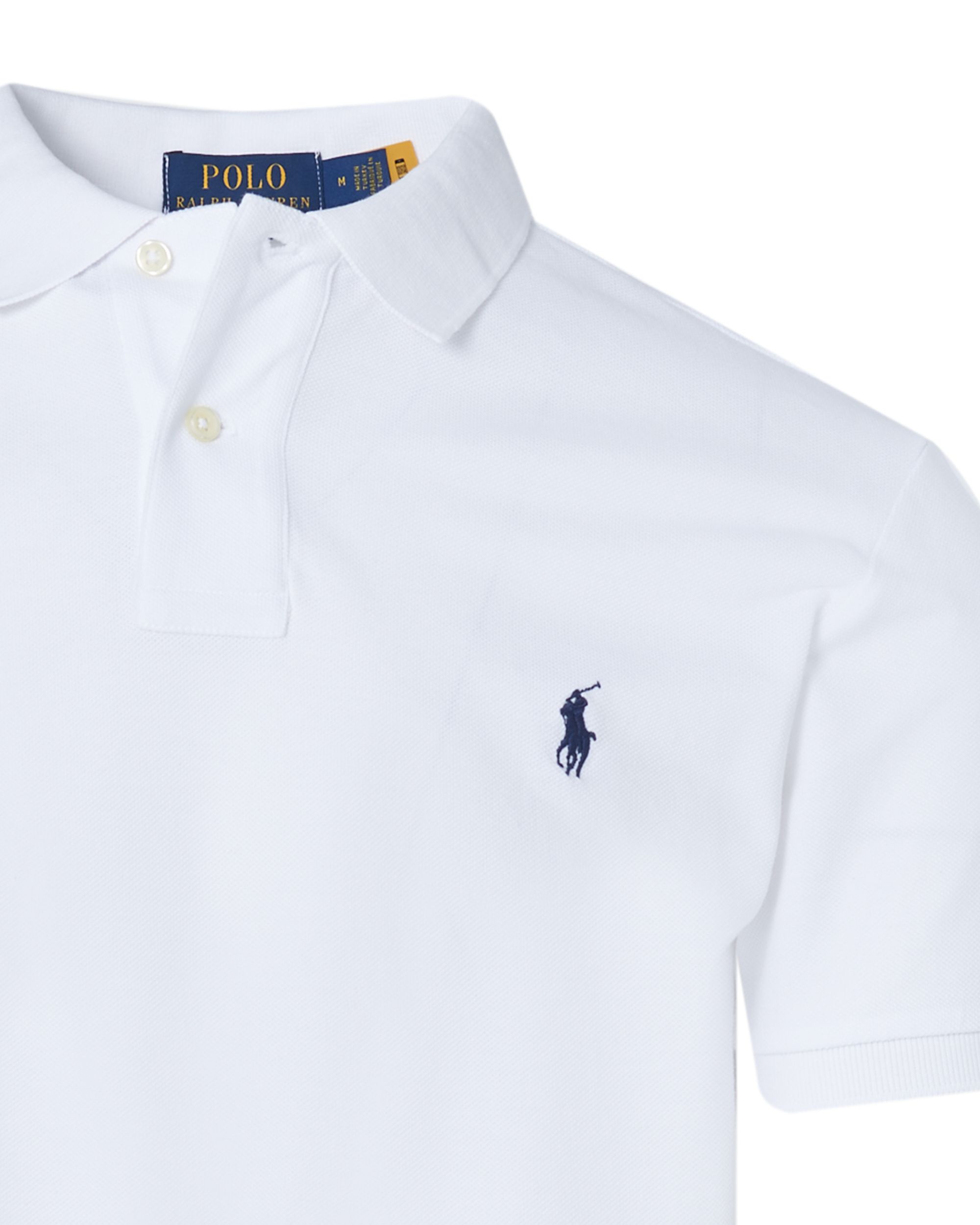 Polo Ralph Lauren Slim Fit Mesh Polo KM Wit 047433-001-L