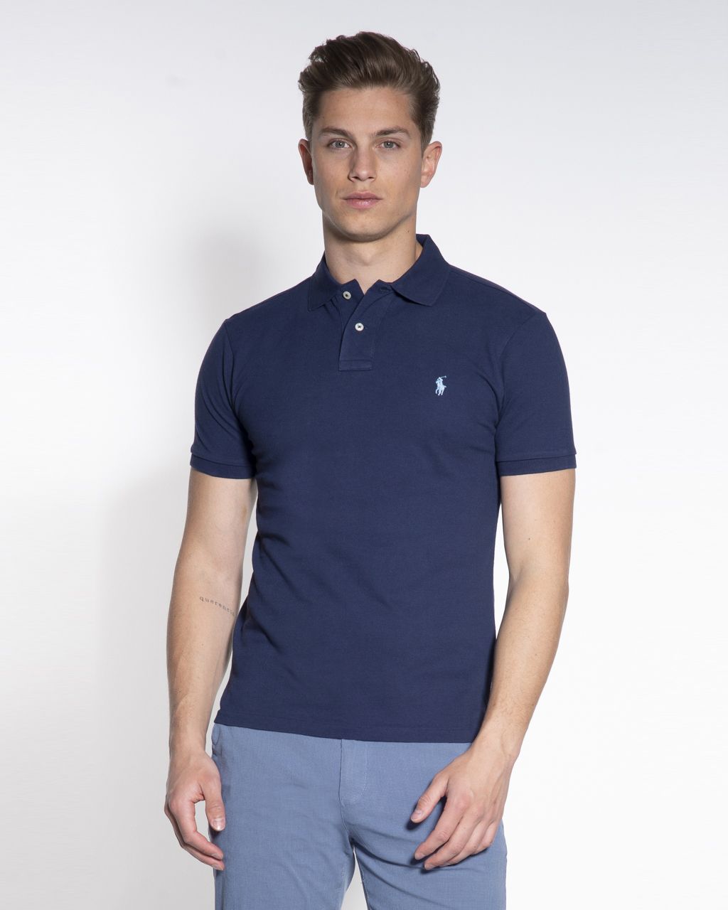 Polo Ralph Lauren Slim Fit Mesh Polo KM Donkerblauw 047433-002-L