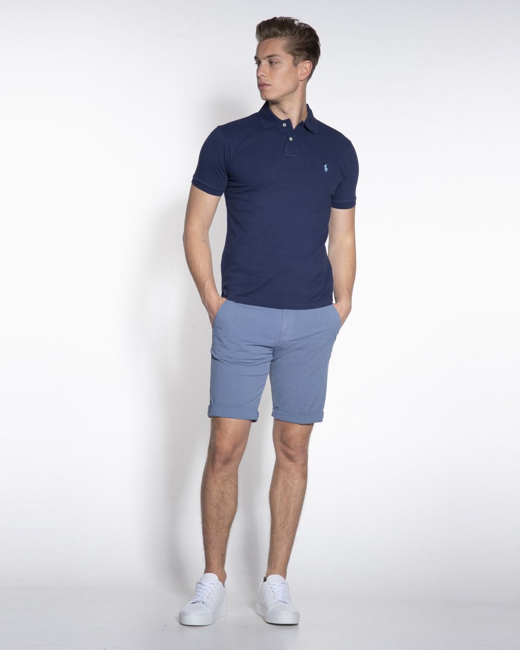 Polo Ralph Lauren Slim Fit Mesh Polo KM Donkerblauw 047433-002-L