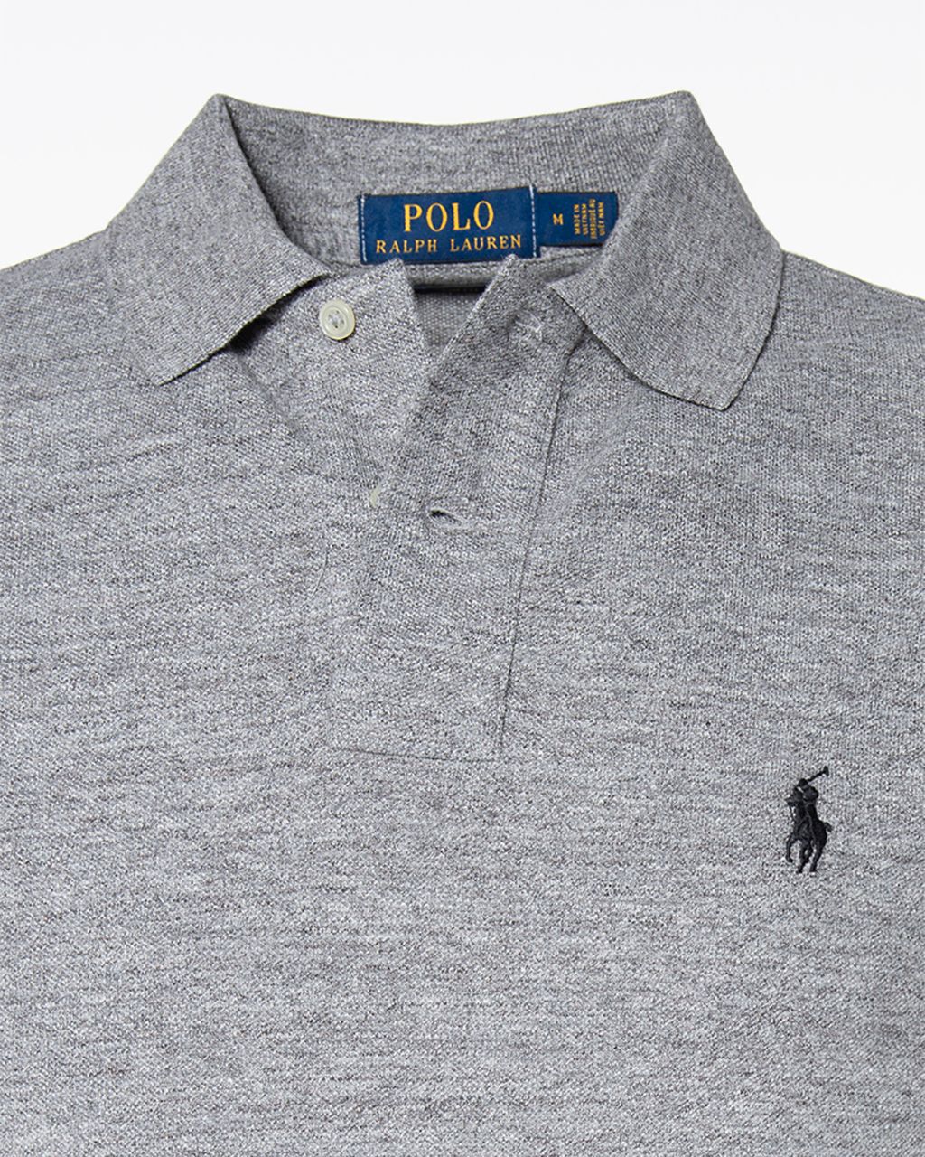 Polo Ralph Lauren Slim Fit Mesh Polo KM Grijs 047433-004-L