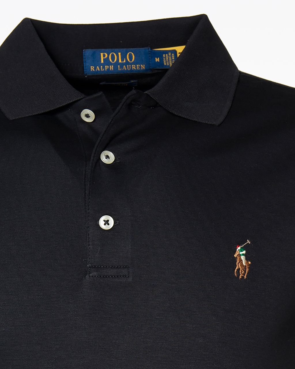 Polo Ralph Lauren Slim Fit Soft Touch Polo KM  Zwart 047437-003-L