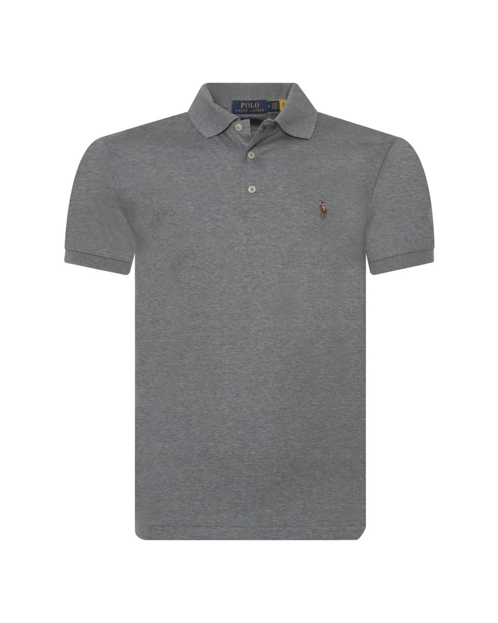 Polo Ralph Lauren Slim Fit Soft Touch Polo KM  Licht grijs 047437-005-L