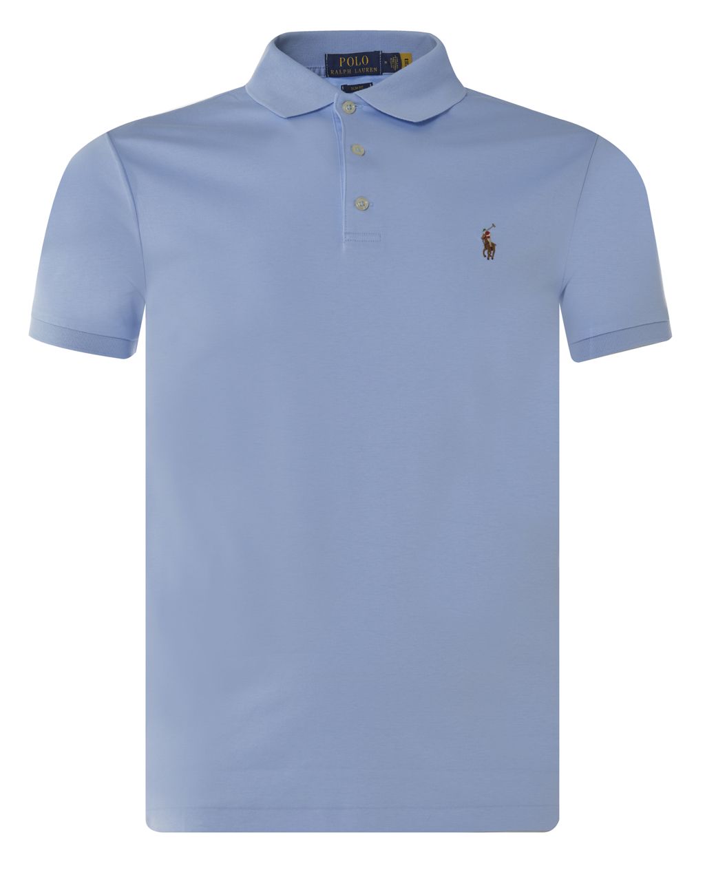 Polo Ralph Lauren Slim Fit Soft Touch Polo KM  Licht blauw 047437-006-L