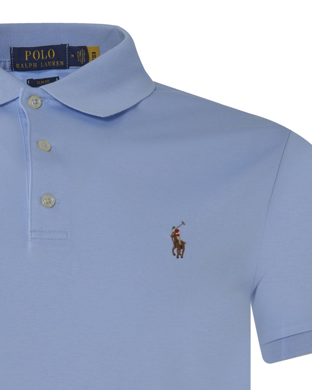 Polo Ralph Lauren Slim Fit Soft Touch Polo KM  Licht blauw 047437-006-L