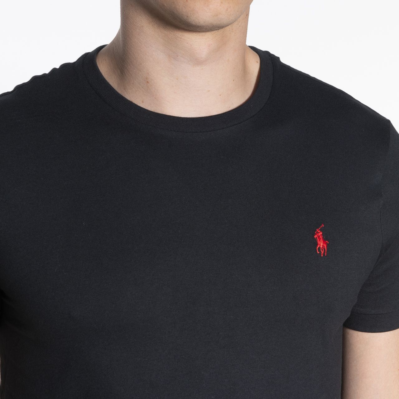 Polo Ralph Lauren Custom Slim fit T-shirt KM Zwart 047456-002-L