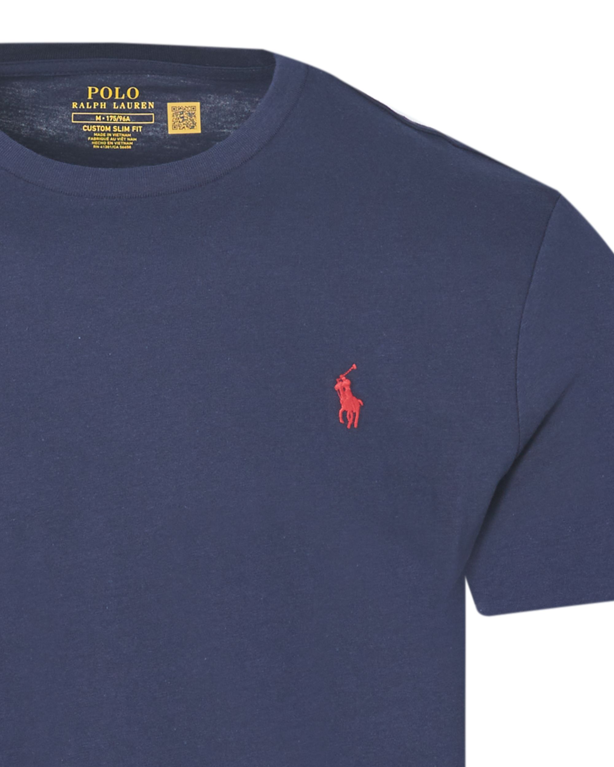 Polo Ralph Lauren Custom Slim fit T-shirt KM Blauw 047456-004-L