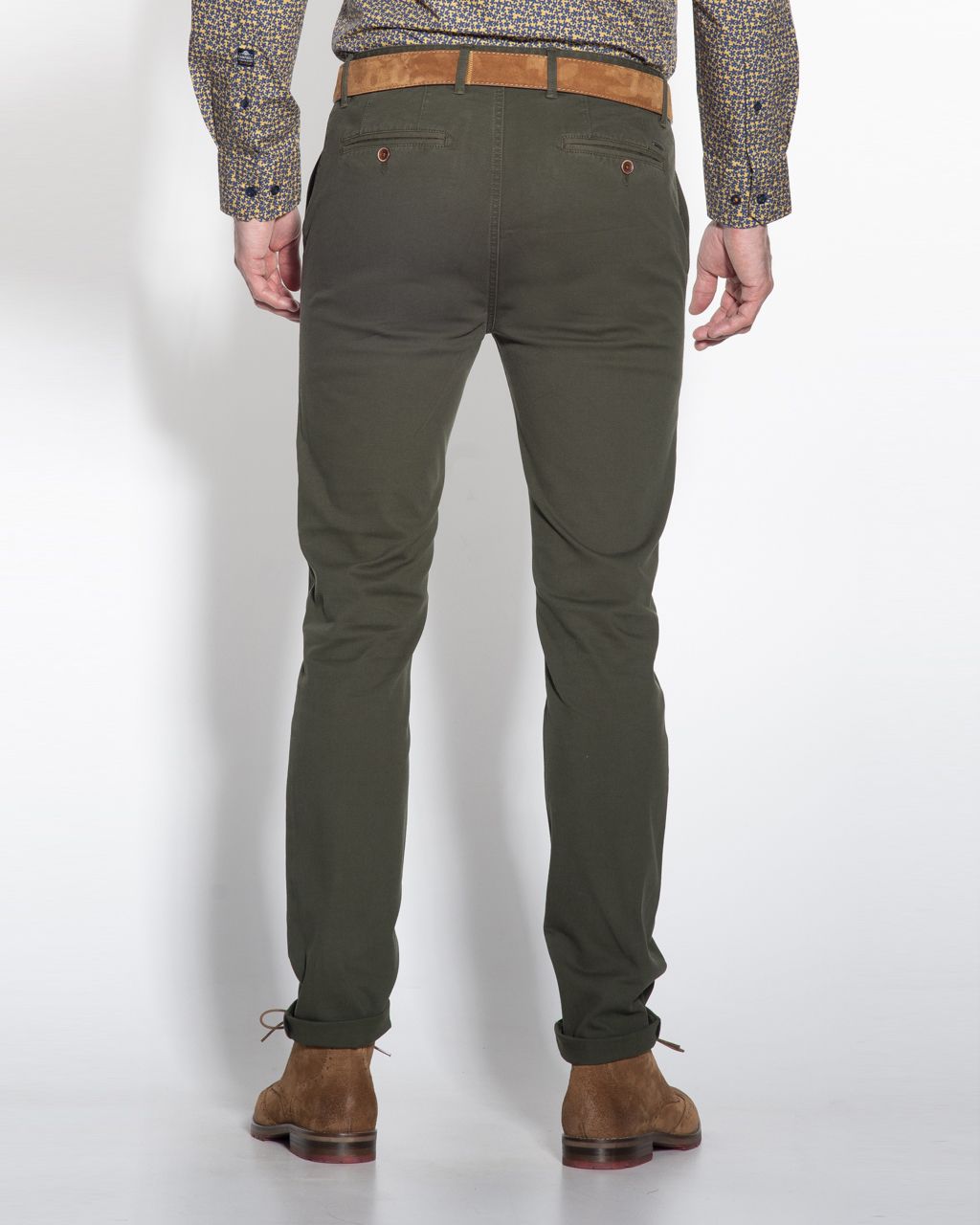 Campbell Classic Chino Donkergroen uni 050093-001-31/34