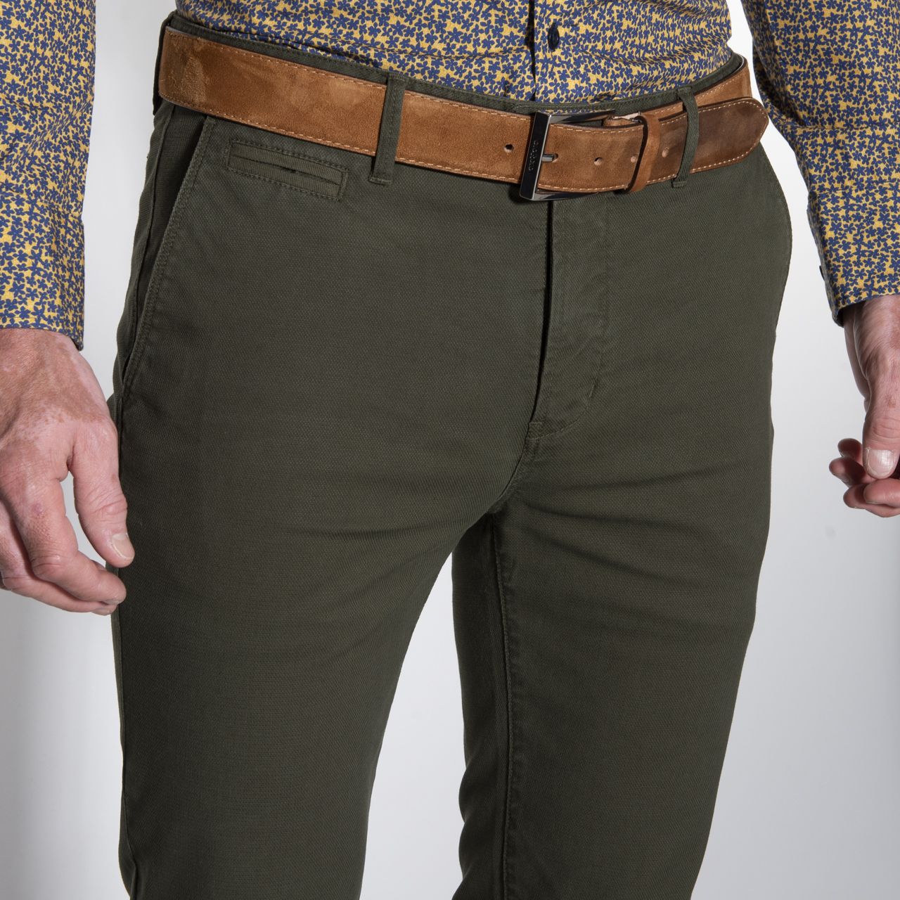 Campbell Classic Chino Donkergroen uni 050093-001-31/34