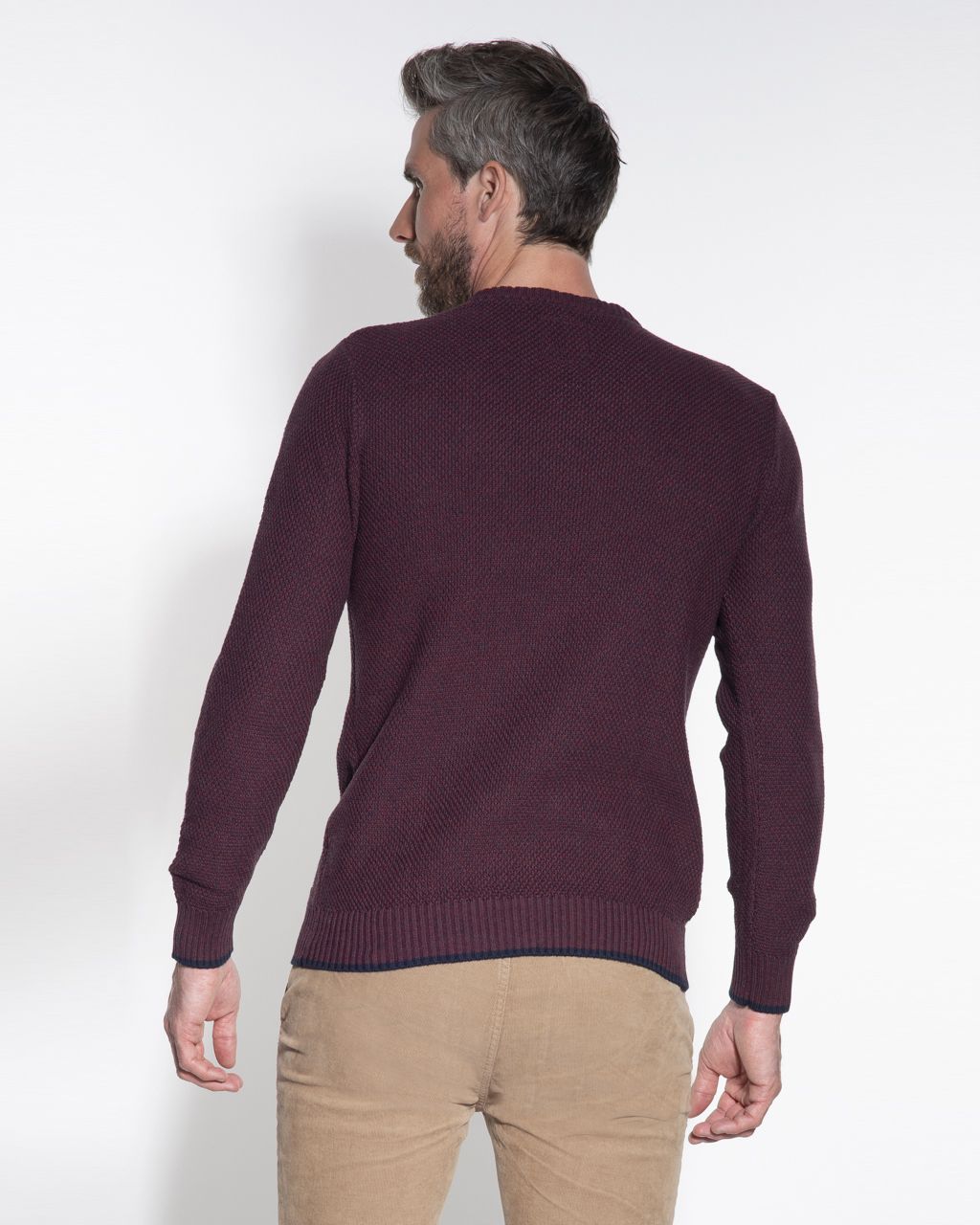 Campbell Classic Trui O-hals Donkerrood 050099-003-L