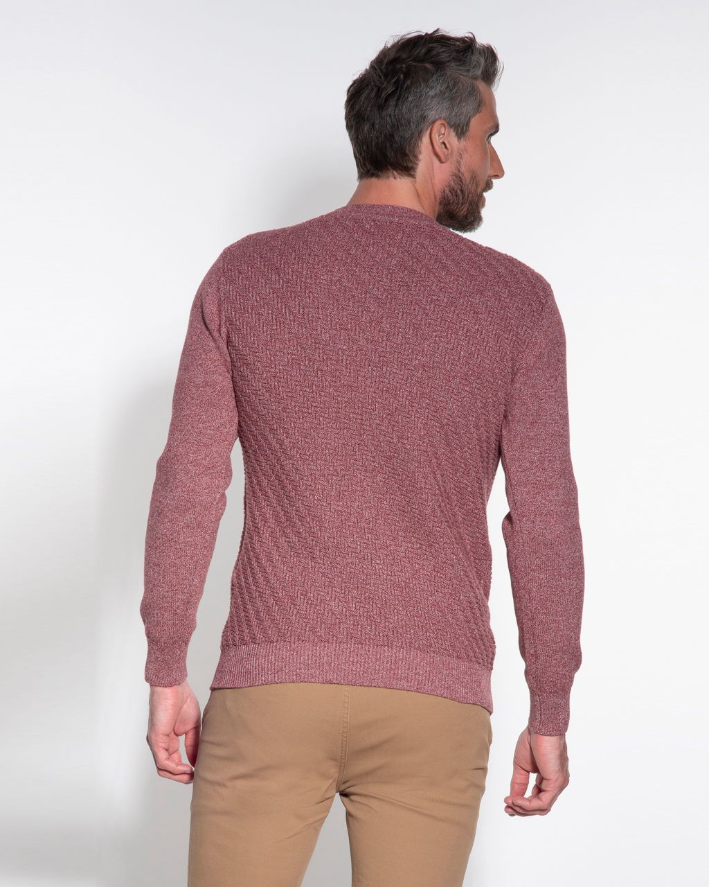 Campbell Classic Trui ronde hals Donkerrood 050100-003-L