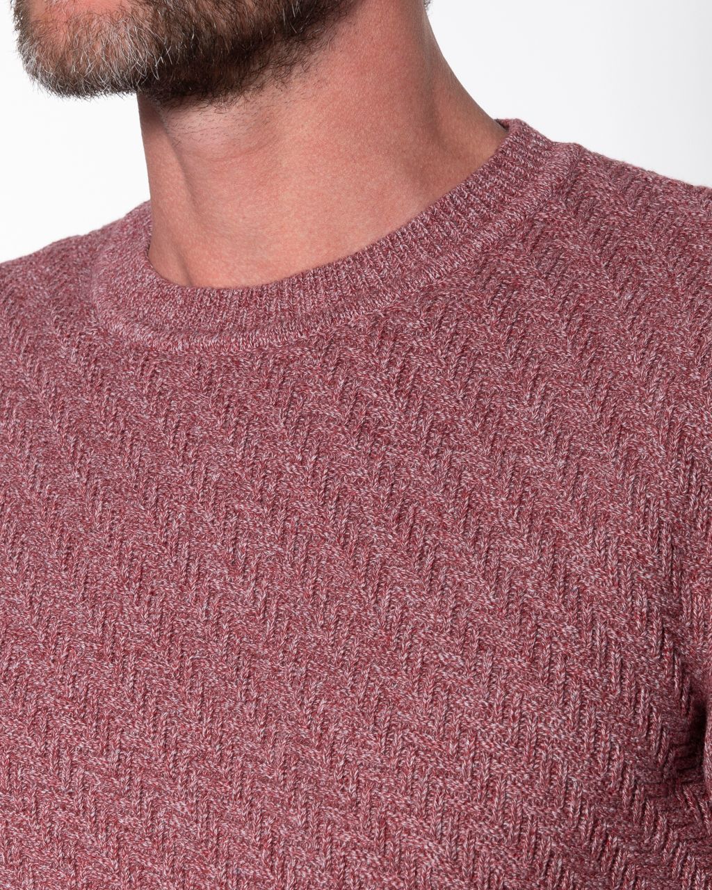 Campbell Classic Trui ronde hals Donkerrood 050100-003-L