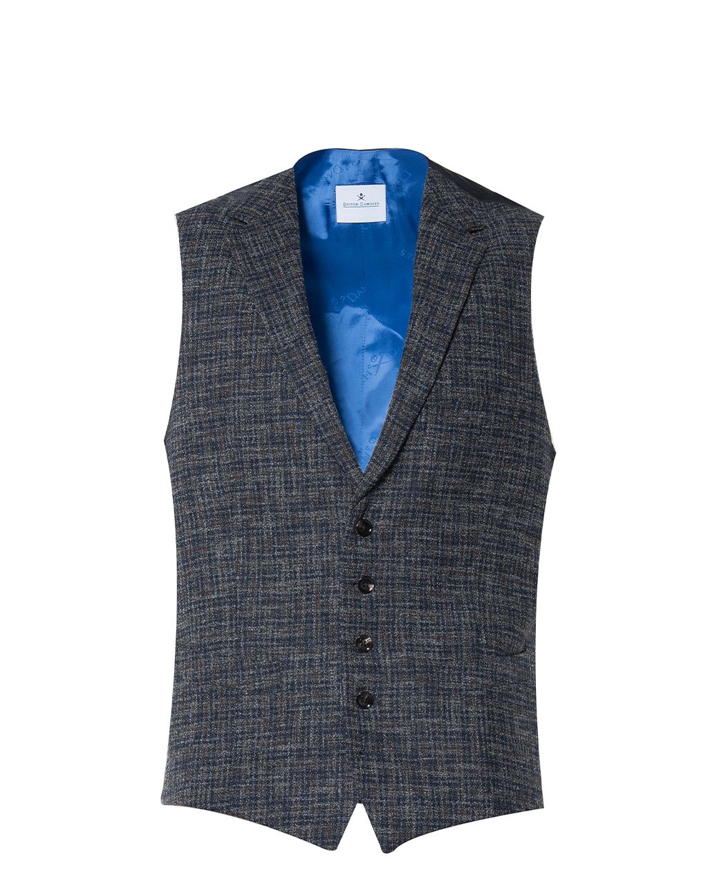 Dutch Dandies Gilet Donkerblauw grote ruit 050157-001-102