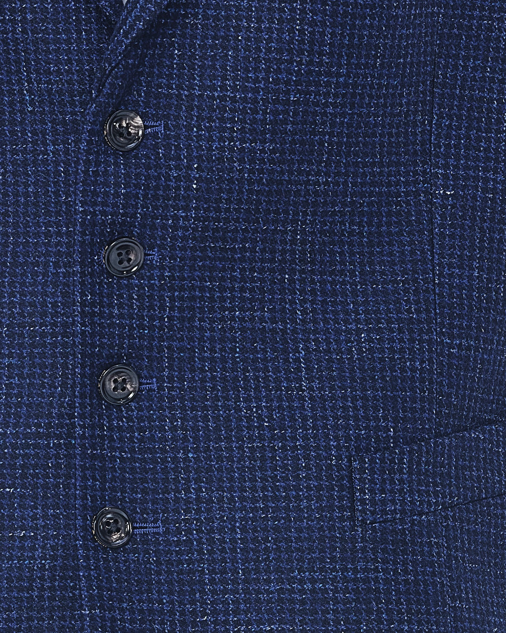 Dutch Dandies Mix & Match Gilet Donkerblauw kleine ruit 050162-001-102