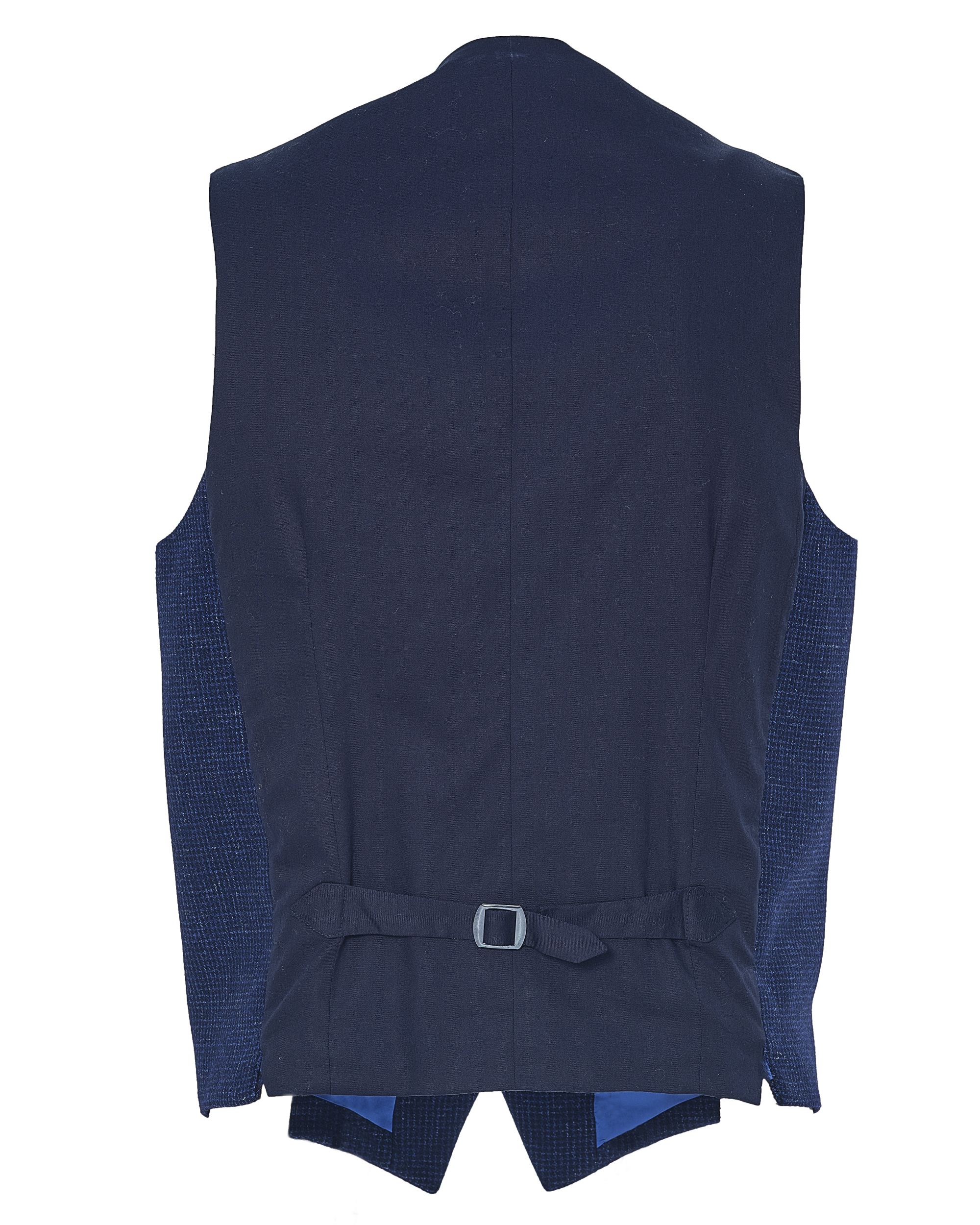 Dutch Dandies Mix & Match Gilet Donkerblauw kleine ruit 050162-001-102