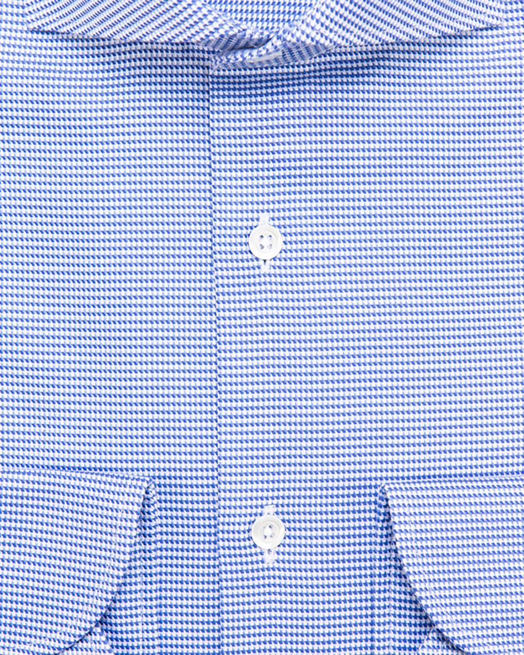 Dutch Dandies  Slim fit Overhemd LM Donkerblauw dessin 050178-001-37