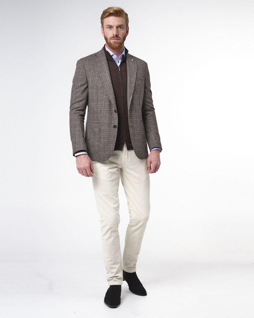 Dutch Dandies Colbert Bruin kleine ruit 050206-001-102