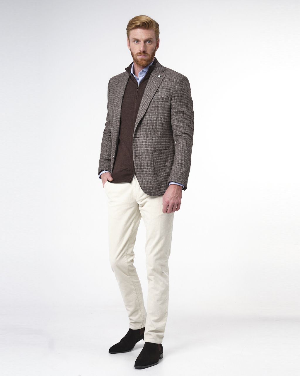 Dutch Dandies Colbert Bruin kleine ruit 050206-001-102