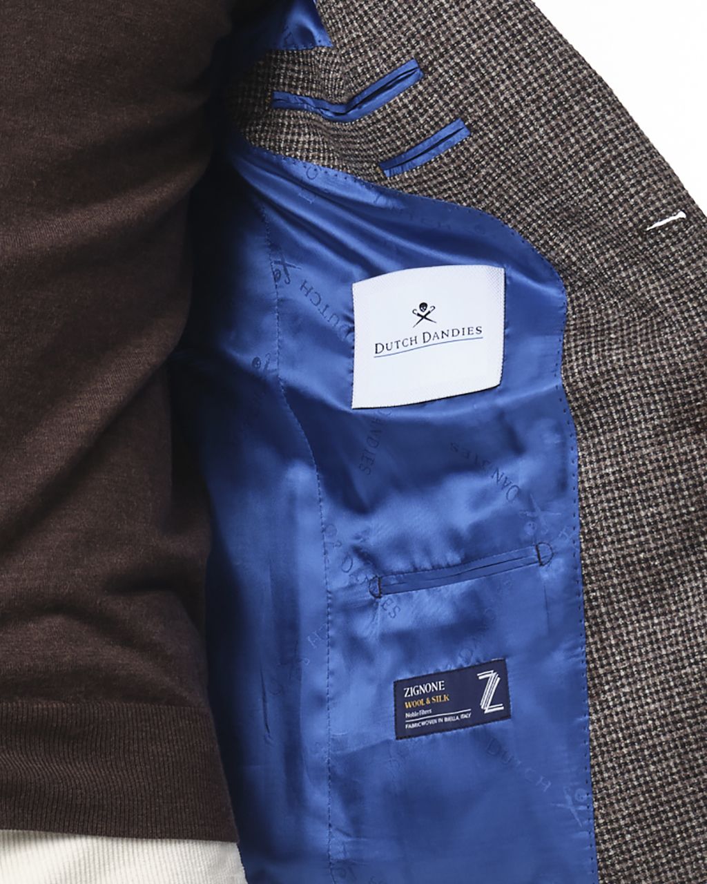 Dutch Dandies Colbert Bruin kleine ruit 050206-001-102