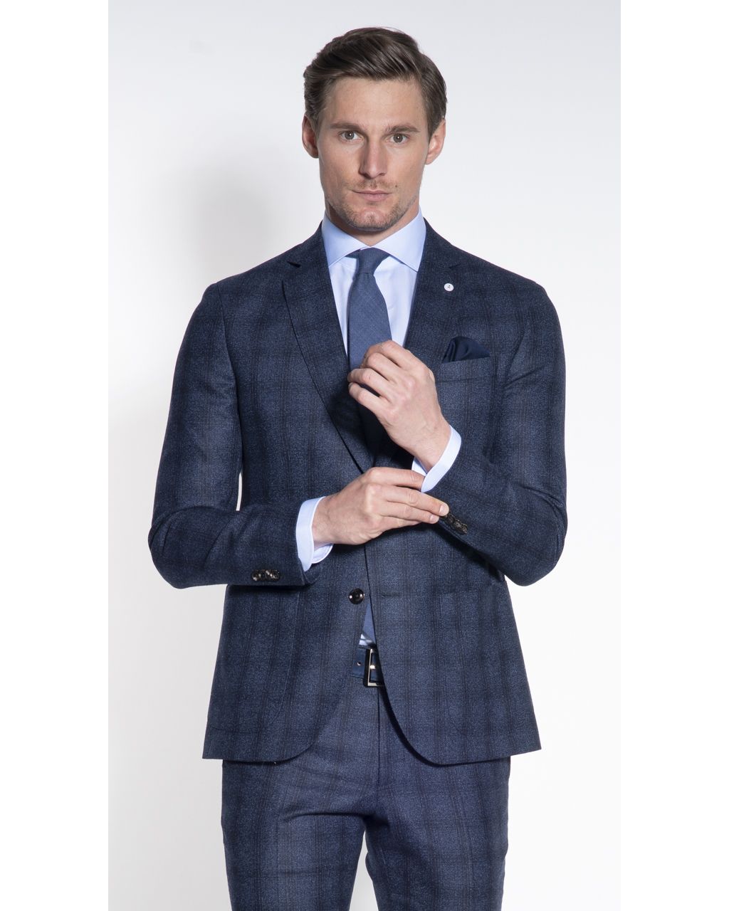 Dutch Dandies Pak Donkerblauw grote ruit 050213-001-102