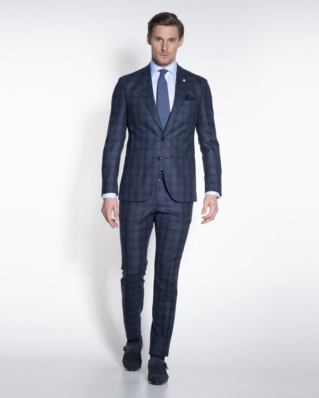Dutch Dandies Pak Donkerblauw grote ruit 050213-001-102