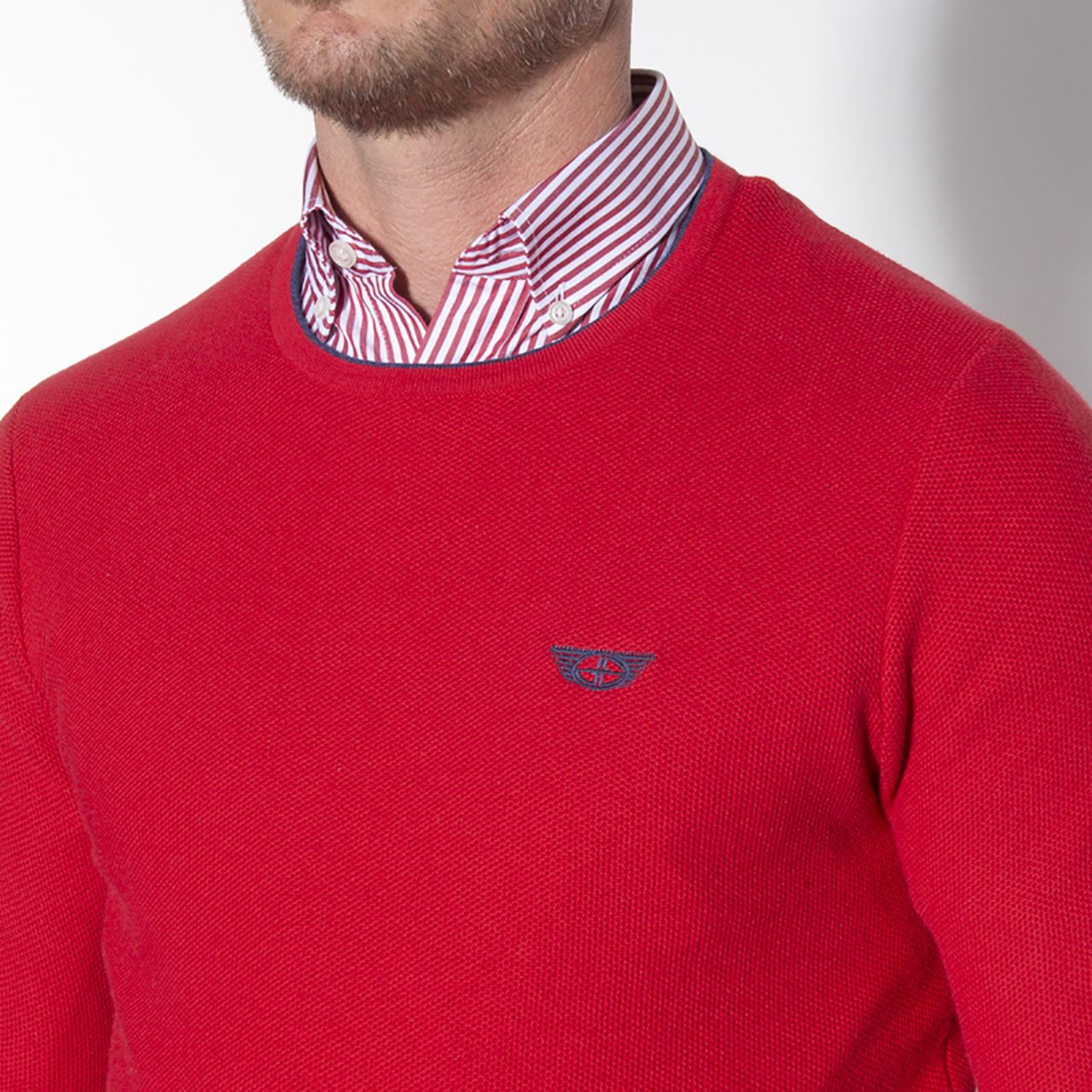 Donkervoort Trui O-hals Rood 050398-003-L